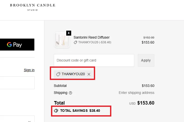Brooklyncandlestudio 20% OFF Coupon